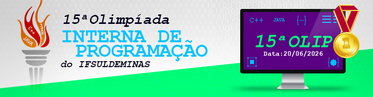 Inscrições abertas, até 01/06, para a 15ª Olimpíada Interna de Programação!